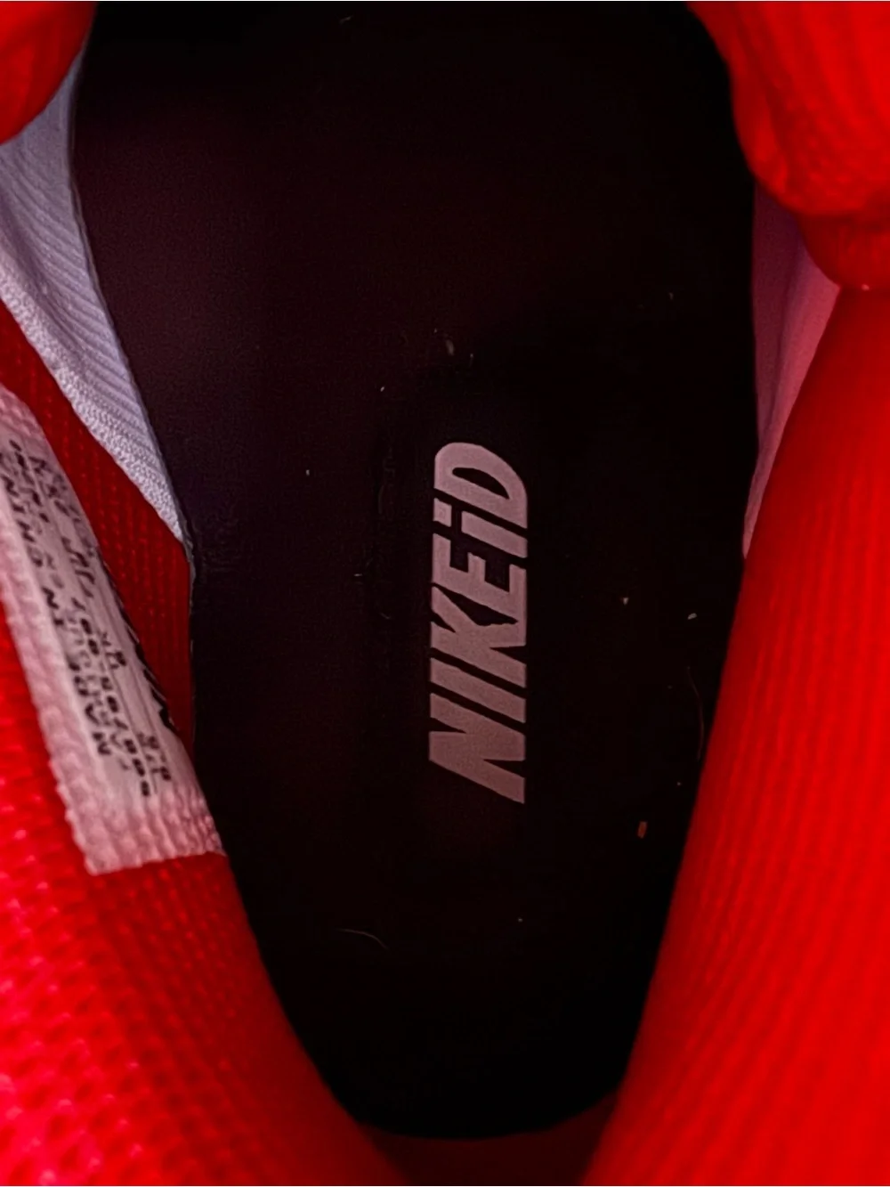 Women Nike Air Force 1 High Nike iD Custom Red White Streetwear Rare Size 8.5